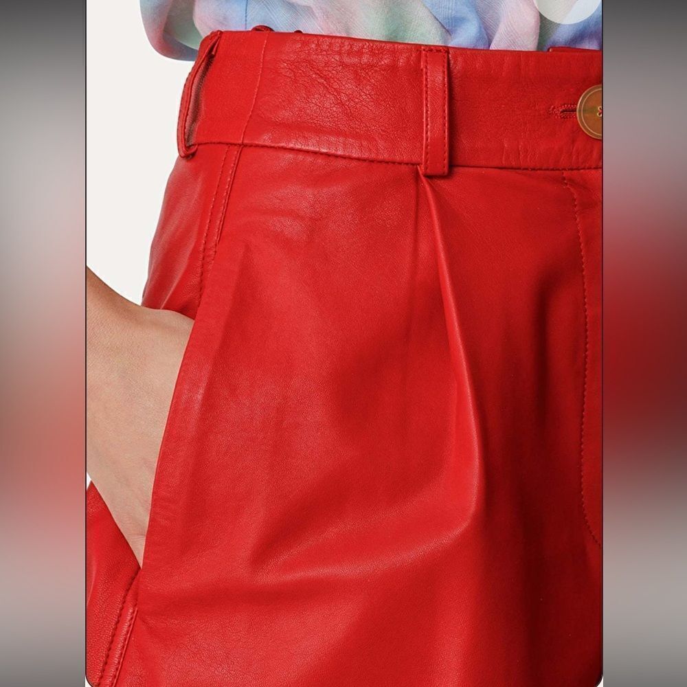 NWT Forte Forte NAPPA SHORTS - LIPS Red Large Size 3/ Large - Picture 3 of 15